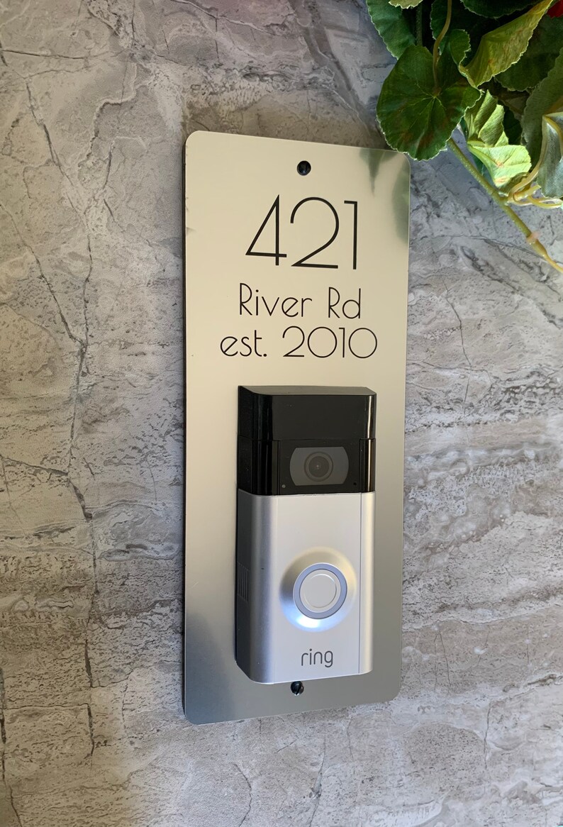 Personalized Video Doorbell Mounting Plate, Copper or Platinum - Etsy