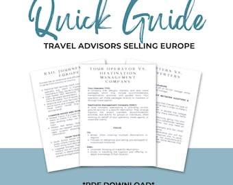 Travel Agent Quick Guide: Selling Europe