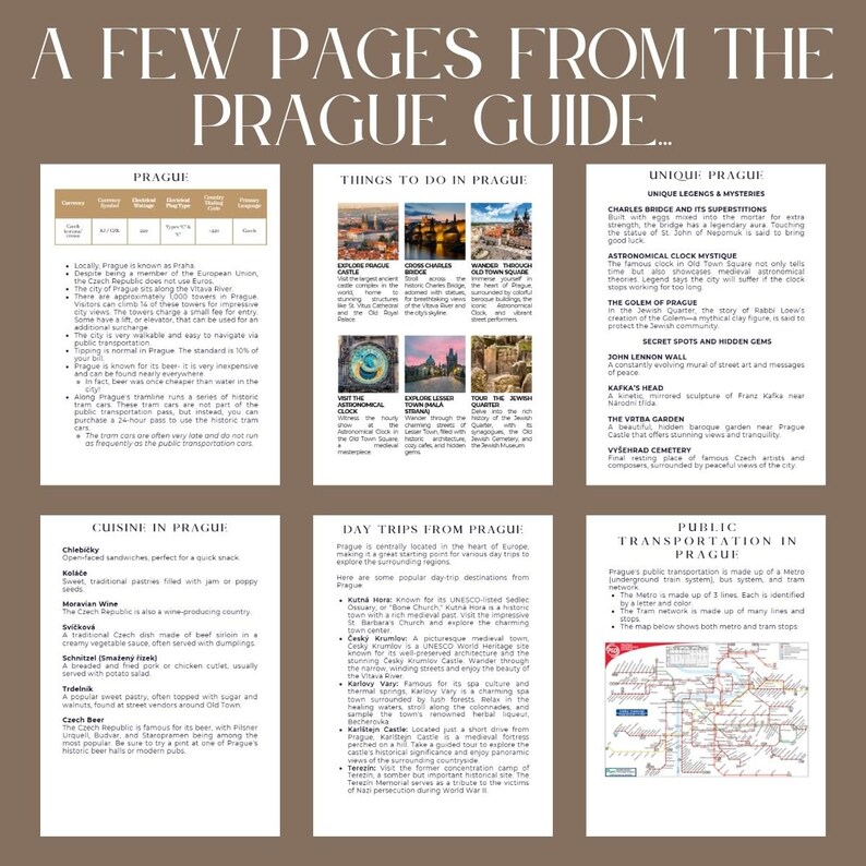 Editable Prague Travel Guide: Customizable Canva Template for Travel Agents Know Before You Go image 4