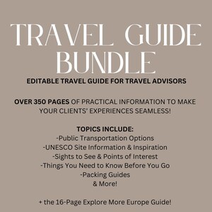 Europe Travel Guide Bundle: Editable Canva Templates for Travel Agents image 2