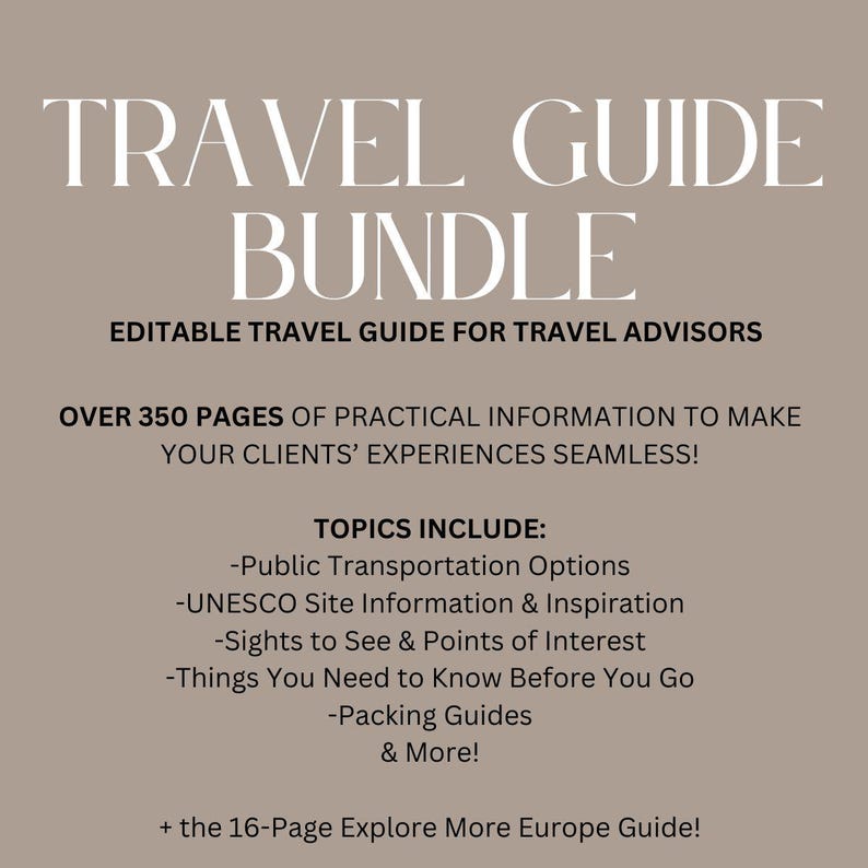 Europe Travel Guide Bundle: Editable Canva Templates for Travel Agents image 2