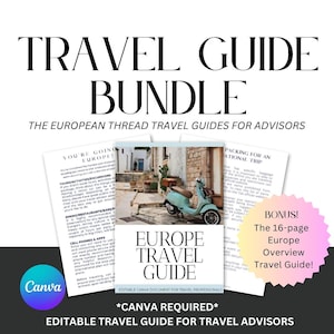 Europe Travel Guide Bundle: Editable Canva Templates for Travel Agents image 1