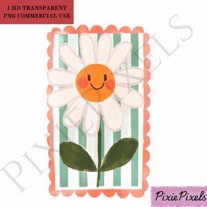 Smiley Blume / Blumen Illustration / Öko / Kinderzimmer / Druck / Geschenke für Sie / Kinder / Blumen / Color Pop / Hell