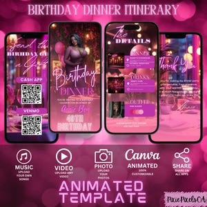 Digital Birthday Dinner Invitation, Birthday Dinner, Digital Birthday Party Invite, Editable Template, Text, Birthday Party, Text Evite