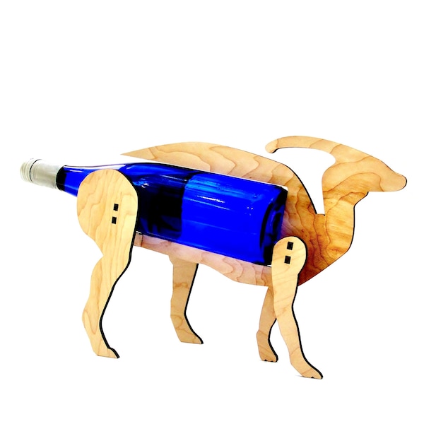 Wine-O-Saur Wooden Dinosaur Wine Rack Parasaur