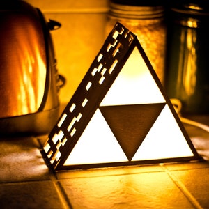 Zelda Triforce Lamp MINI Hanging or End Table image 1