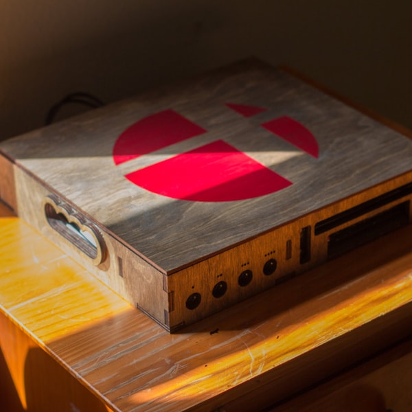 Wooden Nintendo Wii U Console Case