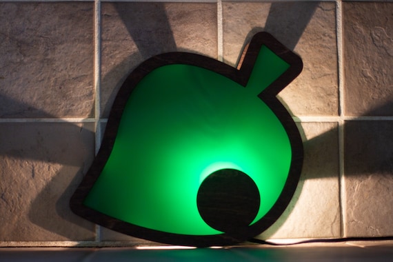 Animal Crossing Green Leaf Wall Mountable Lamp - Etsy Animal Crossing Green Leaf Wall Mountable Lamp - Etsy