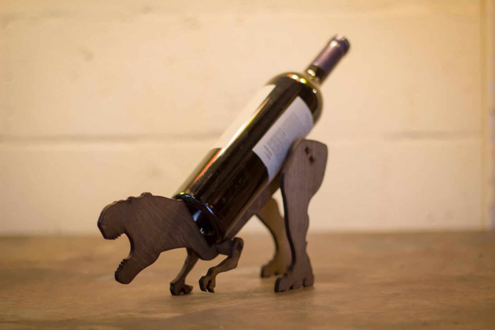 Wineosaur Wooden Dinosaur Wine Rack Tyrannosaurus Rex Etsy