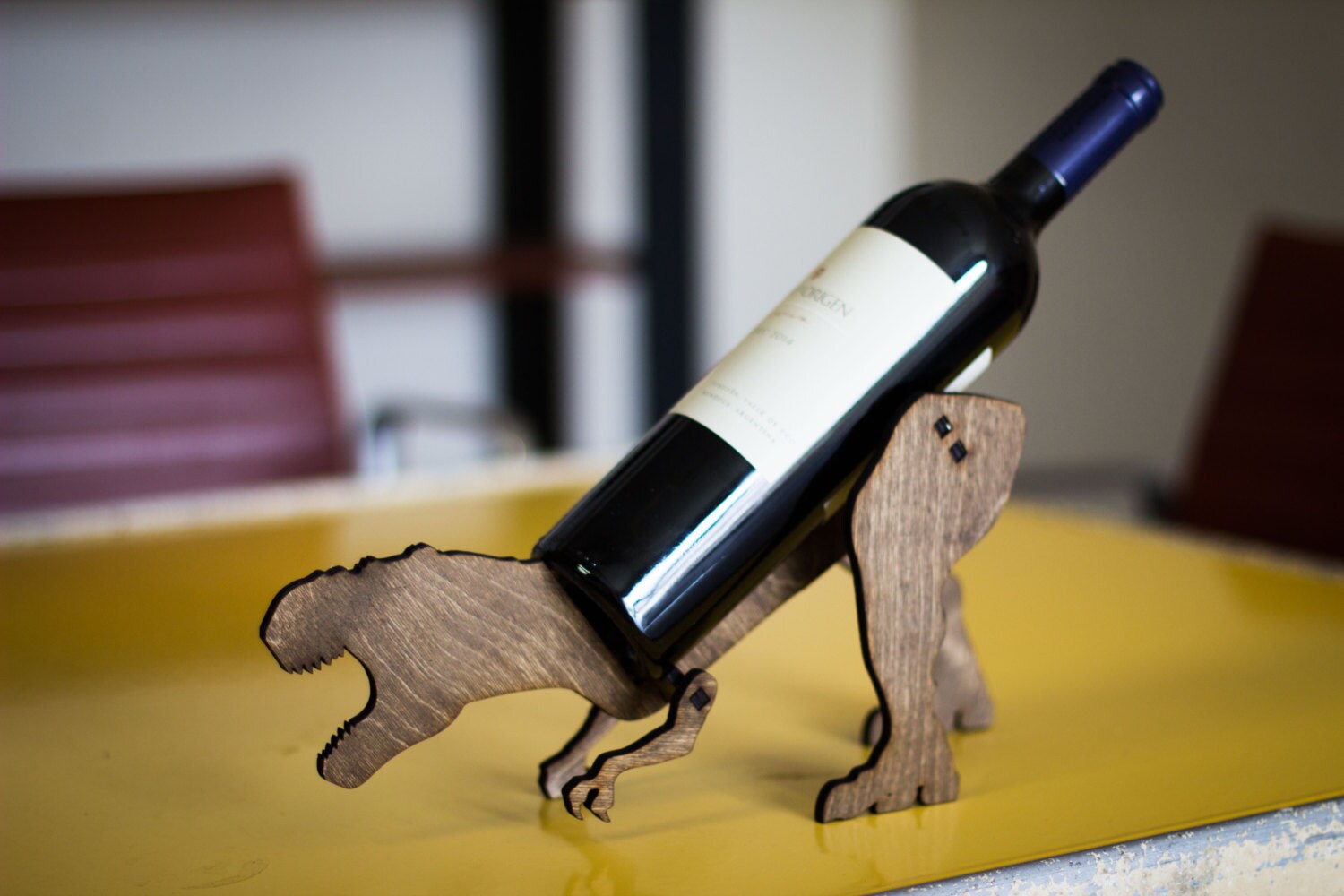 Wineosaur Wooden Dinosaur Wine Rack Tyrannosaurus Rex Etsy