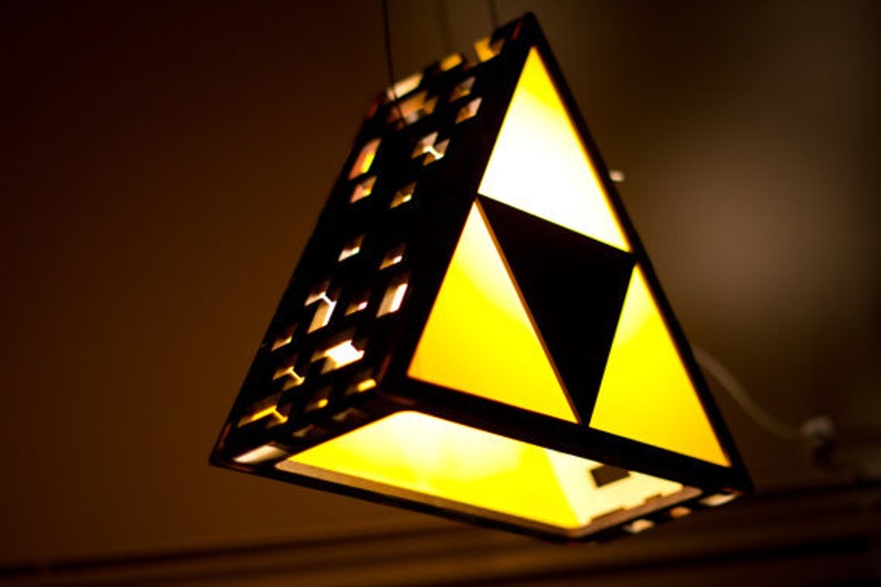 Zelda Triforce Lamp Original Hanging or End Table image 4