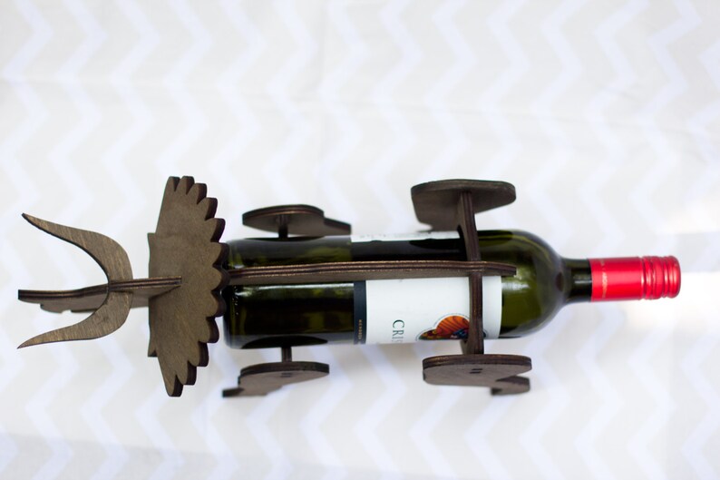 WineOSaur Wooden Dinosaur Wine Rack Triceratops Etsy