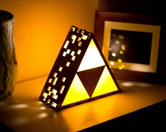 Zelda Triforce Lamp - Original - Hanging or End Table