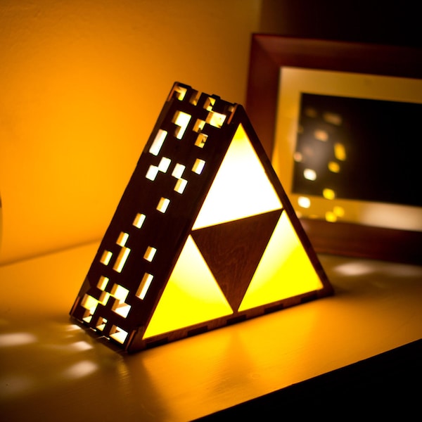 Zelda Triforce Lamp - Original - Hanging or End Table