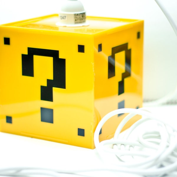 Mario Question Mark Block - Hanging lamp