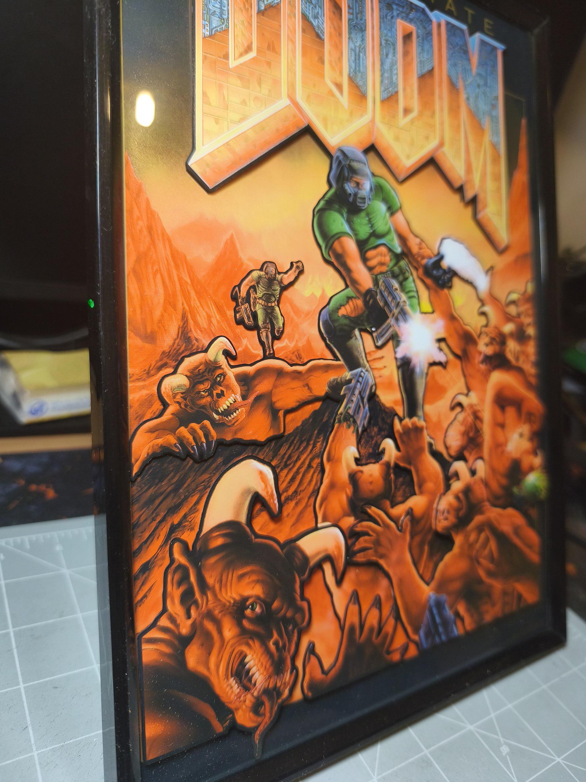 Doomguy Retro 3D Diorama the Ultimate Doom: Cover Art Edition - Retro Gaming Artisan ...