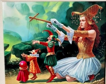 Michael Cheval "Evolution" Inramad konst – Park West Gallery Sublimering, i nyskick, autentiskt reg #362402