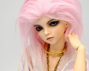 Hidden Dreams™ Long Baby Pink Color Fur Wig Made for abjd doll size UNCLE SD MSD tiny yosd Monster High and puki (Custom size available)