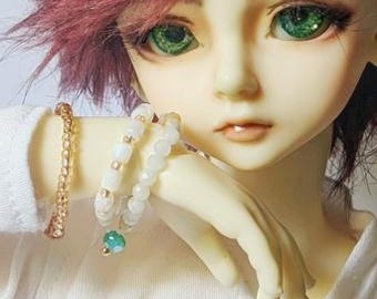 BJD Bracelet Set Accessories for size MSD 1/4 scale Dolls comes with 3 different bracelets