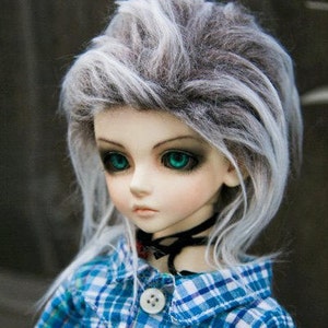 Hidden Dreams™ Ombre Gray Color Bjd Fur Wig for Bjd Doll Size Uncle SD MSD Tiny Yosd Myou Doll Monster High and puki Custom size available