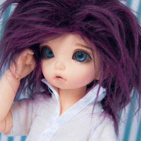 Hidden Dreams™ Imperial Purple Bjd Fur Wig for Bjd Doll Size Uncle SD MSD Tiny Yosd Myou Doll Monster High and puki Custom size available