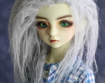 Hidden Dreams™ Wavy Ash Gray Bjd Fur Wig Size SD 1/3 MSD 1/4 Tiny Yosd 1/6 Myou Doll 1/6 mature Monster High and puki Custom size available