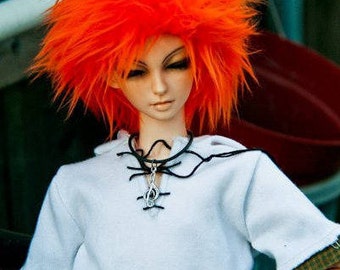 Hidden Dreams™ Orange Color Fur Wig for abjd doll size UNCLE SD MSD tiny yosd Monster High and puki (Custom size available)