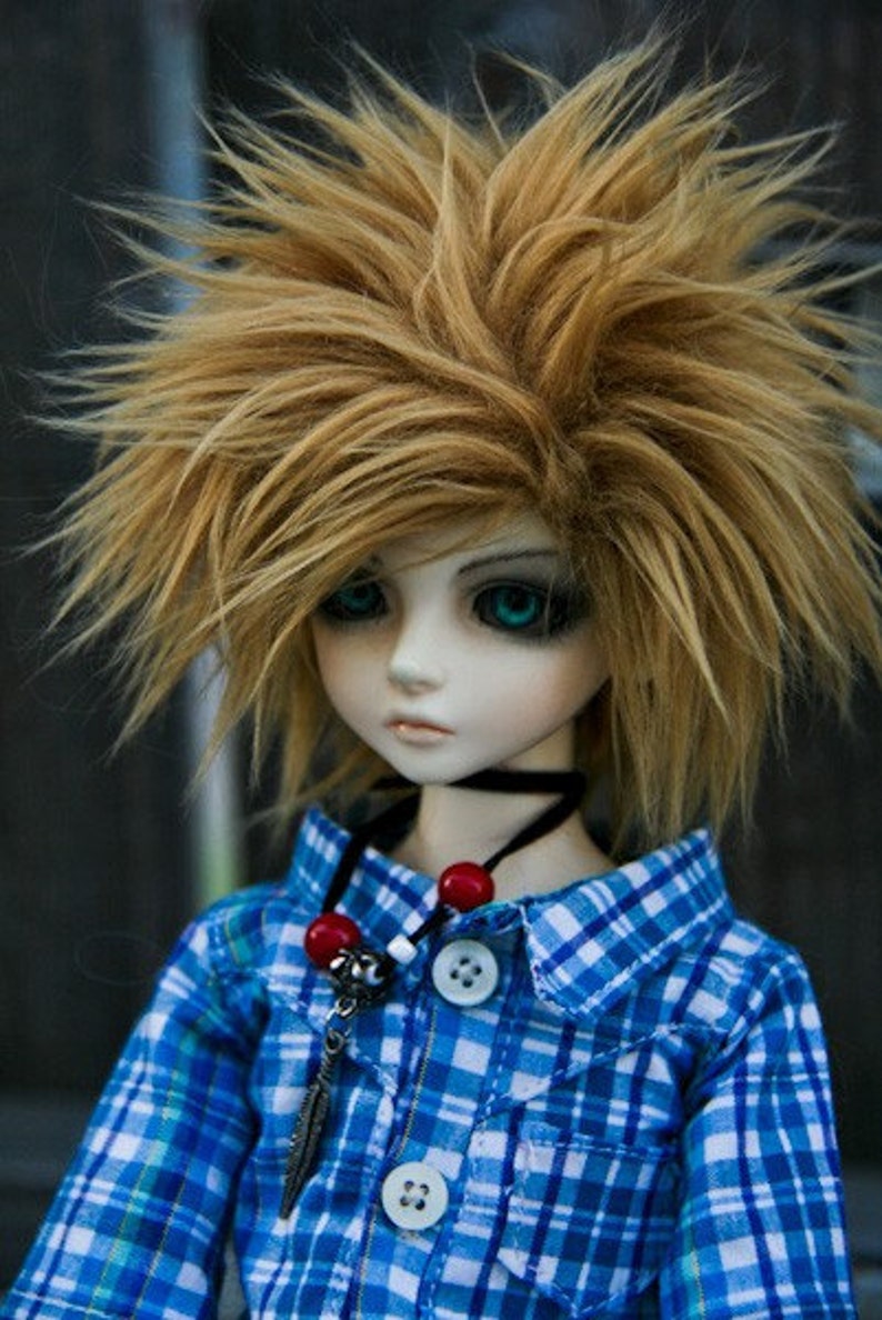 Hidden Dreams™ Caramel Color Bjd Fur Wig for Bjd Doll Size Uncle SD MSD Tiny Yosd Myou Doll Monster High and puki Custom size available image 1