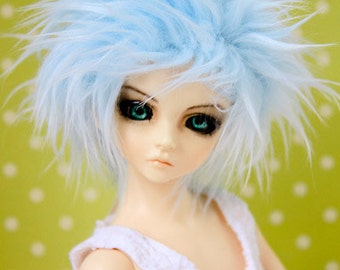 Hidden Dreams™ Baby Blue Color Bjd Fur Wig for Bjd Doll Size Uncle SD MSD Tiny Yosd Myou Doll Monster High and puki Custom size available