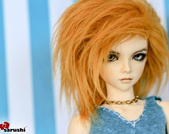 Hidden Dreams™ Apricot Color Fur Wig for abjd doll size UNCLE SD MSD tiny yosd Monster High and puki (Custom size available)