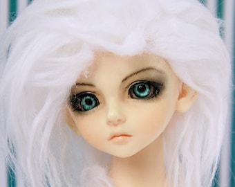 Hidden Dreams™ Long White Color Fur Wig for abjd doll size UNCLE SD MSD tiny yosd Monster High and puki (Custom size available)