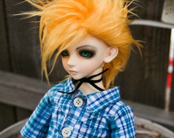 Hidden Dreams™ Golden Yellow Bjd Fur Wig for Bjd Doll Size Uncle SD MSD Tiny Yosd Myou Doll Monster High and puki Custom size available