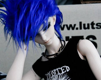 Hidden Dreams™ Electric Blue Color Fur Wig for abjd doll size UNCLE SD MSD tiny yosd Monster High and puki (Custom size available)