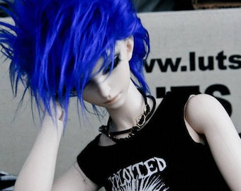 Hidden Dreams™ Electric Blue Color Fur Wig for abjd doll size UNCLE SD MSD tiny yosd Monster High and puki (Custom size available)