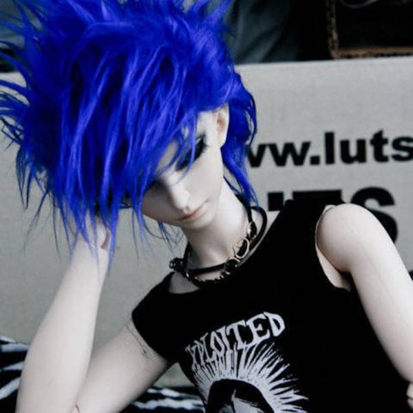 Hidden Dreams™ Electric Blue Color Fur Wig for abjd doll size UNCLE SD MSD tiny yosd Monster High and puki (Custom size available)