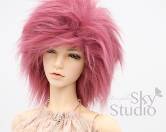 Hidden Dreams™ Rosey Pink Color Bjd Fur Wig for Bjd Doll Size Uncle SD MSD Tiny Yosd Myou Doll Monster High and puki Custom size available
