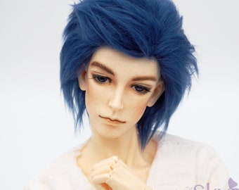 Hidden Dreams™ Imperial Blue Color Fur Wig Made for abjd doll size UNCLE SD MSD tiny yosd Monster High and puki as well as custom