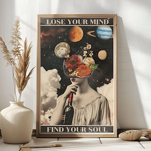 Lose Your Mind Find Your Soul Vintage Poster,Music Retro Poster,Retro Wall Art,Vintage Home Decor Artistic Poster Print,Lose Your Mind Print