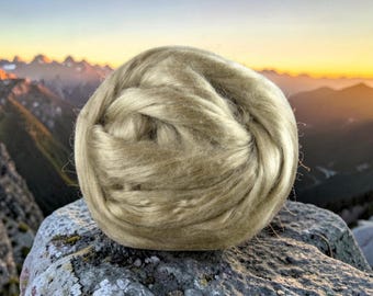 Muga Silk Roving for Spinning Yarn, 1 Pound Luxury Silk Fiber (16 oz)