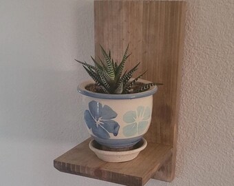 Wooden Sconce Shelf Modern Farmouse Style Multiple Finishes Available - Great for Candles, Succulents and Rustic Home Decor