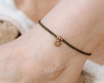 LENOR - Handmade macrame anklet, boho jewellery, unique, beach style jewellery, tiny anklet