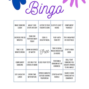 BINGO de bienestar