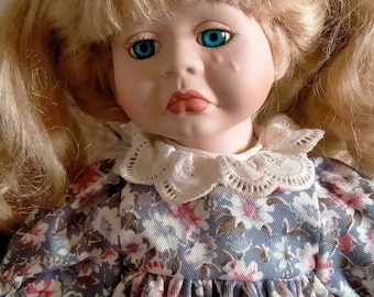 Vintage.Copperart .Limited Edition Collectible crying porcelain doll.    "Crybaby"