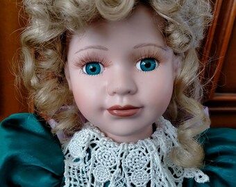 Vintage Handmade Porcelain Doll
