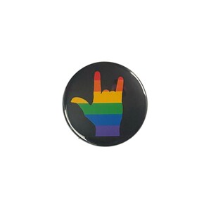 Love Ally Pinback Button, LGBTQIA Pin, Fridge Magnet, PB033