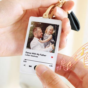 Cadeau personnalisé d'enregistrement vocal, porte-clés avec son pour bébé, porte-clés album, cadeau d'anniversaire pour papa, cadeau fête des pères, cadeau pour papa