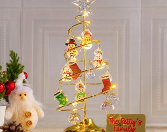 Personalized Christmas Family LED Tree Lights,Family Name Ornaments,Christmas Snowman Night Lamp,Christmas Gift 2024,Gifts For Grandma