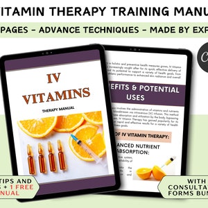IV Vitamin Therapy Training Manual: Editable Canva Guide