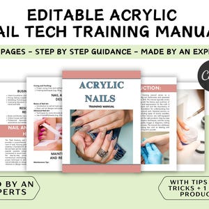 Nail Tech Training Handbuch Vorlage | Zertifikats-Vorlage |Theorie-Prüfung |Nägel Lehrer Ebook Template |Beginners Guide |Nail-Course |