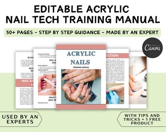 Acrylic Nails Training Manual: Nail Tech Ebook Template (Digital Download)